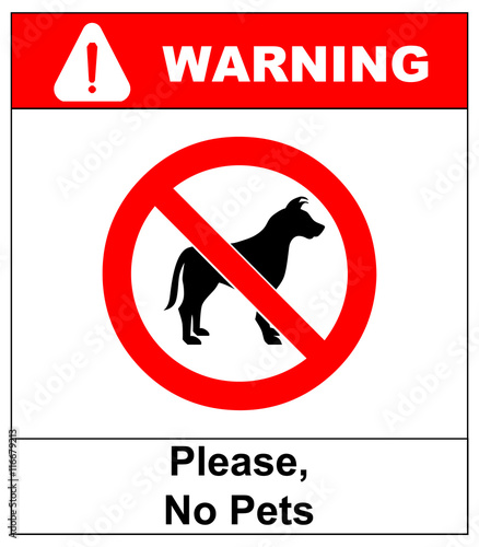 no pet allowed sign illustration vector no dogs, please, warning