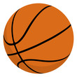 Basketball ball isolated. Vector illustration for web.