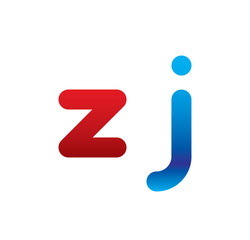 Wall Mural - zj logo initial blue and red