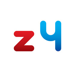 Wall Mural - z4 logo initial blue and red