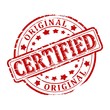 © Petr Necas - Damaged round red stamped - certified, original - vector eps