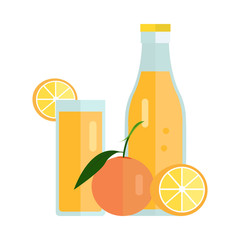 Orange Juice Concept Vector Illustration. 