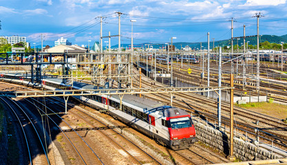 Sticker - Train at Basel SBB railway station