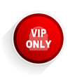 © Alex White - vip only flat icon with shadow on white background, red modern design web element