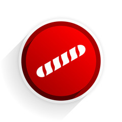 Poster - baguette flat icon with shadow on white background, red modern design web element