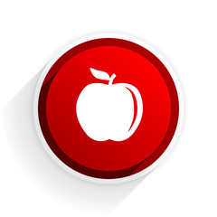 Leinwandbilder - apple flat icon with shadow on white background, red modern design web element