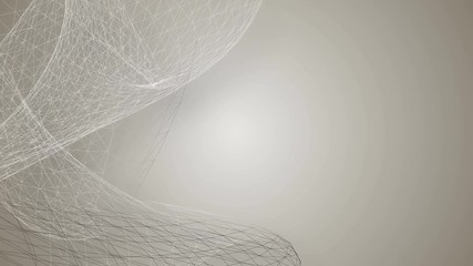 Vector mesh, modern technology abstract background. Geometric structure fractal. Ultra High Definition 4K seamless loop.