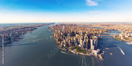 Fotomural Aerial view of lower Manhattan New York City