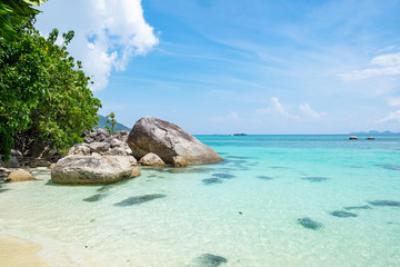 Andaman crystal sea white sand beach at lipe island