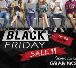 Canvas Print - Black Friday Discount Half Price Promotion Concept