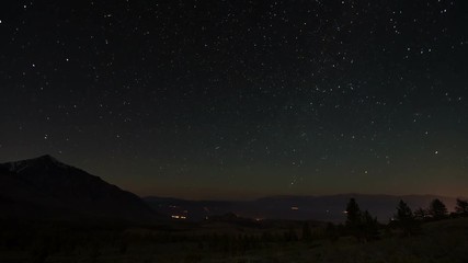 Wall Mural - Time Lapse of the stars moving across the night sky.