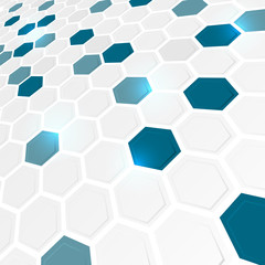 Wall Mural - abstract hexagonal background.