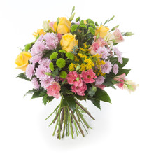 Chrysanthemum, Rose And Lisianthus Flowers Bouquet