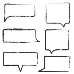 Wall Mural - set of hand draw speech bubbles