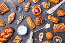 Delicious and sweet seasonal pastry background