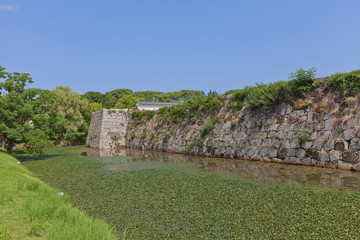 Wall Mural - Walls and moat of Ako Castle, Ako town, Japan