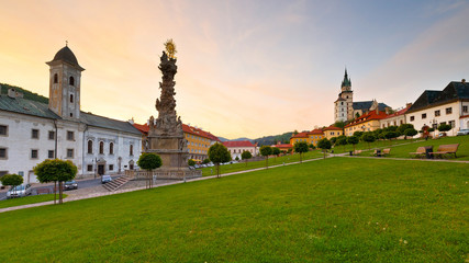 Historic medieval mining town of Kremnica in central Slovakia.