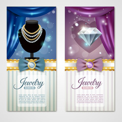 Canvas Print - Jewelry Card Banners Set 