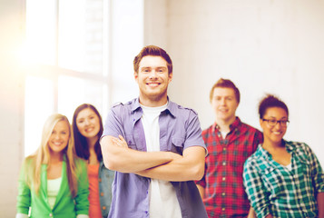 Poster - student boy at school