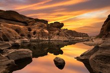 Beautiful Sunset Scene Unseen Thailand Grand Canyon Sam Pan Bok