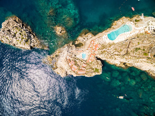Wall Mural - Top View of a Paradise Place in a Rock
