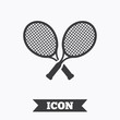 © blankstock - Tennis rackets sign icon. Sport symbol.