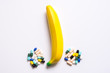 Banana with pill for impotence man