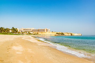 Wall Mural - Oman Coast Landscape at Barr Al Jissah in east of Muscat, Oman.