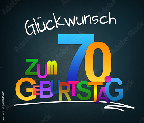 Gluckwunsch Zum 70 Geburtstag Stock Illustration Adobe Stock