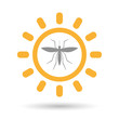 © jpgon - Isolated line art sun icon with  a mosquito