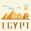 Egypt travel and landmark. Concept Vector Illustration