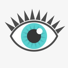 Wall Mural - blue eye icon