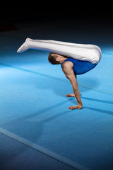 Wall Mural - portrait of young man gymnasts