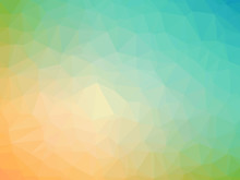 Yellow Teal Gradient Polygon Shaped Background