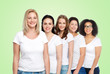 © Syda Productions - group of happy different women in white t-shirts