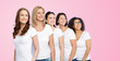 © Syda Productions - group of happy different women in white t-shirts