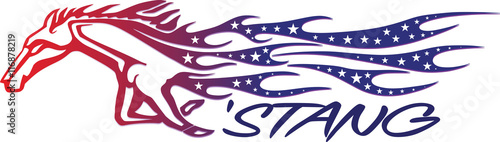 Fotografía Ford Mustang, Car Sticker, vinyl, Graphics