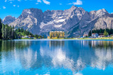 Fototapeta Miasto - Blue lake misurina, Dolomites, Italy