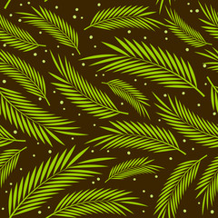  Seamless pattern with palm leaves ornament 10