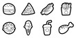 © pinkeyes - Fast food colorful flat design set