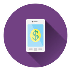 Poster - Smartphone with dollar sign icon