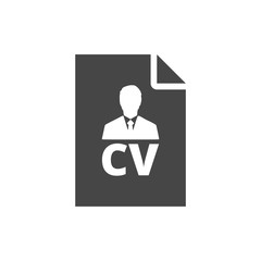 Canvas Print - CV icon, CV resume icon