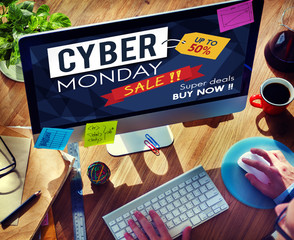 Wall Mural - cyber monday sale discount clearance sale concept
