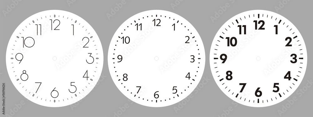 Clock dial vector. Time indication. Stock Vector | Adobe Stock