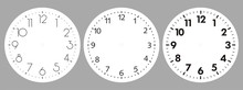 Clock Dial Vector. Time Indication.