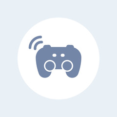 Poster - gamepad icon, wireless game controller, video gaming