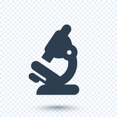 Poster - Microscope icon, lab research, study, biotechnology, scientific experiment, laboratory