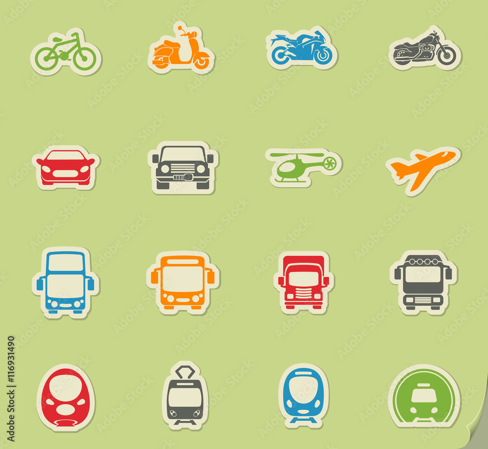Transport mode icons