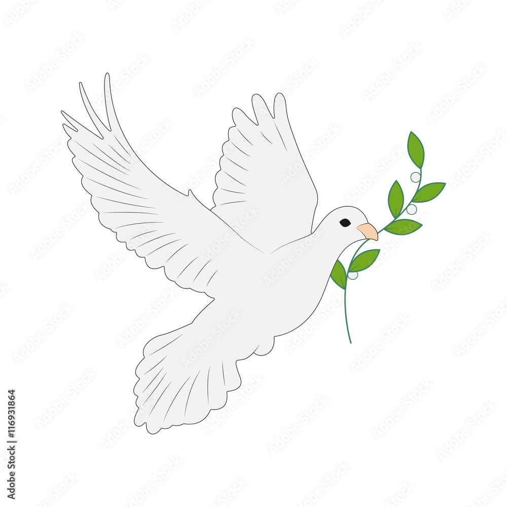 Weiße Friedenstaube Symbol Der Hoffnung Stock