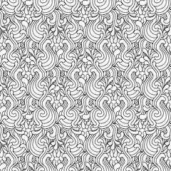 Canvas Print - Seamless decorative zentangle graphic pattern on white backgroun